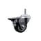 Service Caster 3'' Black Poly Wheel Swivel 7/16'' Grip Ring Stem Caster with Brake SCC-GR20S314-PPUB-BLK-PLB-716138 - alternate 1